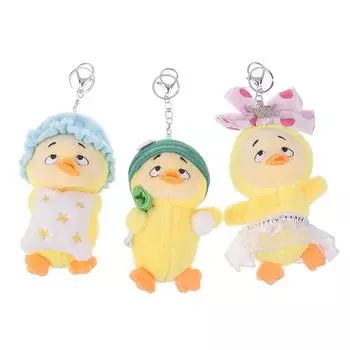1 шт. расстроенная утка работа хлопотная утка плюшевая сумка украшение мягкая плюшевая кукла брелок подвеска утка плюшевая фигурка брелок as the picture