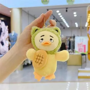 1 шт. расстроенная утка работа хлопотная утка плюшевая сумка украшение мягкая плюшевая кукла брелок утка плюшевая игрушка брелок подвеска as the picture