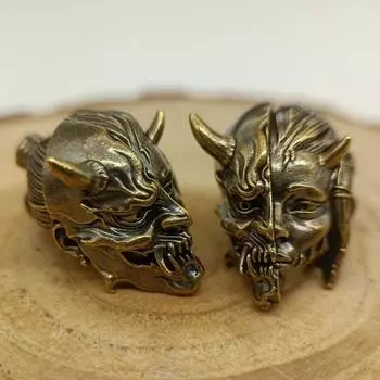 1 шт. Раксаси Демон Латунные Ножи Бусины EDC DIY Паракорд Плетеные Браслеты Шнур Брелок Подвески Аксессуары Уличные Инструменты Подвески Амулеты Подарки латунный