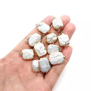 1 шт. жемчужный соединитель жемчужный нерегулярный соединитель для изготовления ювелирных изделий своими руками ожерелье бисер аксессуар 24x19mm