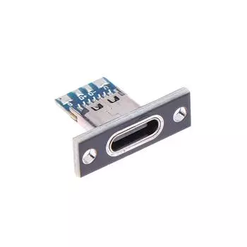 1 шт. разъем USB C Female для монтажа на панель, разъем Type-C, порт зарядки для припоя, гнездо типа провода