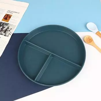 1 шт. разделенное блюдо на 3 диетических многоразовых круглых обеденных тарелки кухонная микроволновая печь столовая посуда порционные тарелки 3 отделения для взрослых