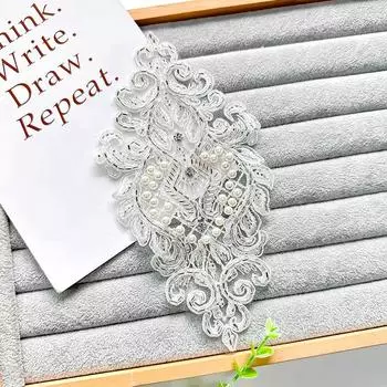 1 шт. разноцветные бусины в этническом стиле, украшение для сумки, декоративные украшения, вышитая ткань, наклейка, ручная работа, украшение для платья своими руками белый