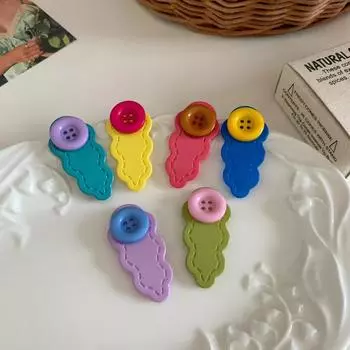 1 шт. разноцветные заколки-кнопки для женщин и девочек, BB-зажимы для сломанных волос, фиксированные зажимы, корейская челка, боковой зажим, цветной зажим для укладки волос