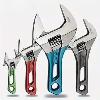 1 шт., разводной ключ - большое отверстие, доступны 4 размера, короткая ручка, мини-ключ с лазерной шкалой и резиновой ручкой - прочный металл 4.6 inches