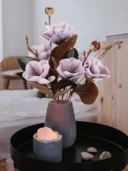 1 шт. Real Touch цветы магнолии искусственные цветы магнолии для украшения шелковые цветы для цветочных композиций белый