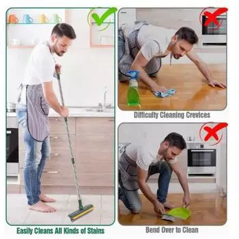 1 шт. Регулируемая многофункциональная щетка для чистки кухонных щелей, бытовая щетка для чистки стен и пола, инструменты для чистки плитки в ванной зелёный