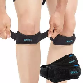 1 шт. Регулируемая наколенник с силикагелем, ремень для сухожилий колена, профессиональный протектор, облегчение боли, стабилизатор надколенника