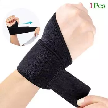1 шт. Регулируемая поддержка запястья, наручные бинты для мужчин и женщин, напульсники, компрессионные ремни, рукава для фитнеса чёрный