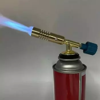 1 шт. Регулируемая сварочная горелка, газовая горелка, головка для кемпинга, пикника, барбекю, разъем для воспламенителя, алюминий+цинк CHINA