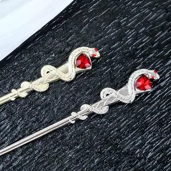 1 шт. регулируемая усовершенствованная заколка для волос в стиле панк со стразами китайские аксессуары для волос заколка для волос из драгоценных камней в виде змеи