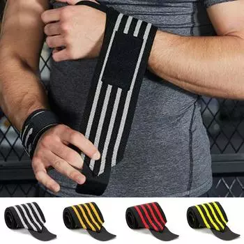 1 шт. регулируемые мужские и женские спортивные наручные ремни эластичный браслет и фиксаторы запястья спортсменов пауэрлифтинговые наручные ремни серый