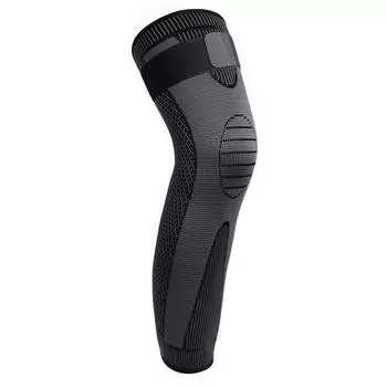 1 шт. Регулируемые полноразмерные рукава для баскетбола, длинные компрессионные наколенники для женщин и мужчин, спортивные наколенники с ремешком L