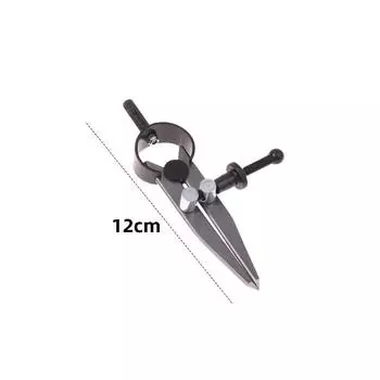 1 шт. Регулируемый циркуль-измеритель, инструмент для кожевенного ремесла для разметки линий, крыльчатый делитель, вращающийся разметочный инструмент, инструмент для ручной работы по коже 75MM