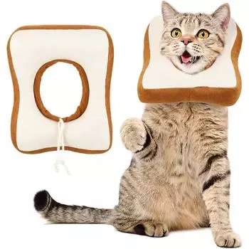 1 шт. Регулируемый конусообразный ошейник в форме тоста для домашних животных, антилизающий ошейник для кошек и котят, восстанавливающий ошейник для кошек после операции