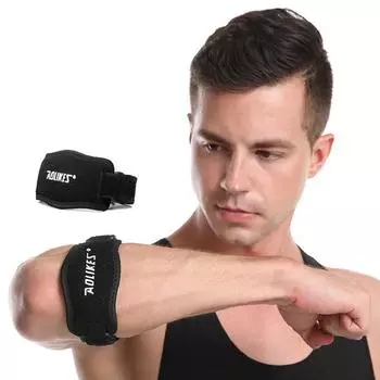 1 шт. Регулируемый локтевой бандаж для баскетбола, тенниса, гольфа, поддержка локтя, компрессионные налокотники синий