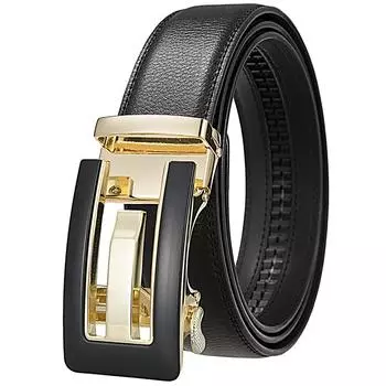 1 шт. Ремень, мужской ремень с автоматической пряжкой, ремень из коровьей кожи, мужской ремень Ly35-0355-1 110-130CM