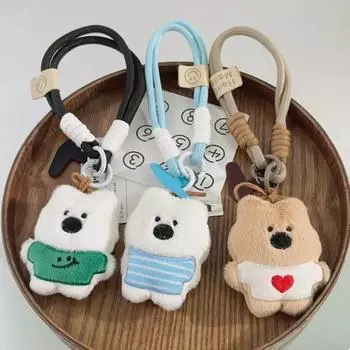 1 шт. ремешок для мобильного телефона, милый синий ремешок с большим носом щенка, мультяшная короткая цепочка для камеры, плетеная, многостильная