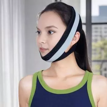 1 шт., ремешок для похудения лица, уменьшающий двойной подбородок, подтяжка лица, наклейки для лица, анти-повязка для лица, поясная маска, подтяжка овальной маски для лица чёрный