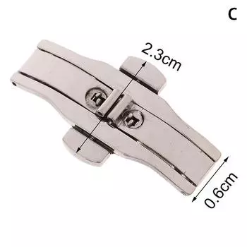 1 шт., ремешок из нержавеющей стали, пряжка для часов, серебряная пряжка, складная застежка для часов, аксессуары для кнопок 23*6mm