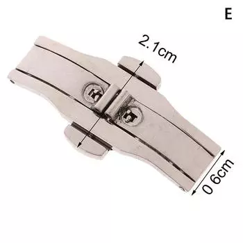 1 шт., ремешок из нержавеющей стали, пряжка для часов, серебряная пряжка, складная застежка для часов, аксессуары для кнопок 21*6mm