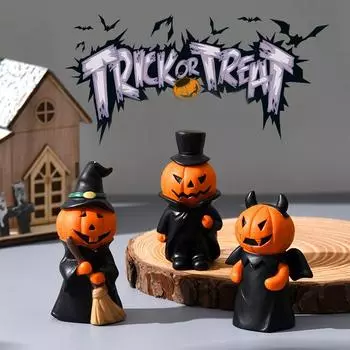 1 шт., ремесло из смолы, тыква, тыквенный дух, фигурки на Хэллоуин, призрак, украшение для рабочего стола, вечерние «сделай сам»