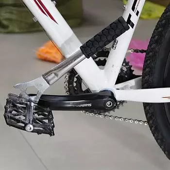 1 шт. ремонт горных педалей для разборки велосипедных замените черный инструмент для удаления ног и технического обслуживания, гаечный ключ и гаечный ключ, стальная ручка, дорожная педаль 1pc