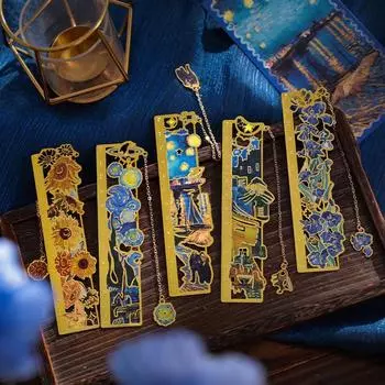 1 шт. Ретро эстетическая европейская закладка с подвеской креативный дизайн масляная живопись закладка подарок учителю школьные принадлежности