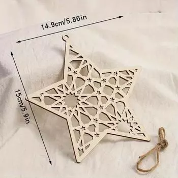 1 шт. ретро этнический стиль полые резные деревянные подвесные украшения креативное окно крыльцо сад тень художественное украшение