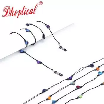 1 шт., ретро-цепочка для очков, нескользящая веревка, разноцветные очки с пролетом