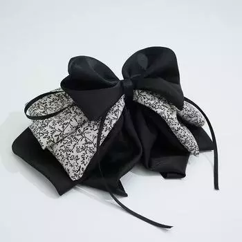 1 шт. Ретро Цветочный Простой Сращенный Бант Заколка для волос Новая Мода Зажим для хвостика Сатин Корейский стиль Элегантный Зажим для волос