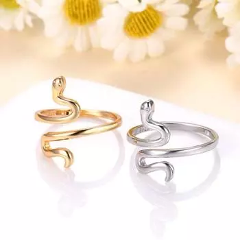 1 шт. ретро кольца змея для женщин нержавеющая сталь золотого цвета палец кольцо винтажные готические женские эстетические ювелирные кольца женщина