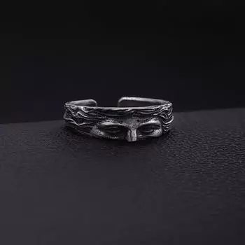 1 шт. Ретро-кольцо на половину лица - уникальное регулируемое кольцо в стиле уличного панка с крутыми аксессуарами для мужчин