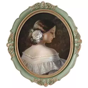 1 шт. ретро креативная овальная фоторамка в европейском стиле настенная смоляная сервировка стола