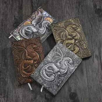 1 шт. Ретро Летающий Дракон A5 3D Резная Обложка Дневник Динозавр Блокнот Планирование Путешествий Школьный Офис Подарочный Блокнот