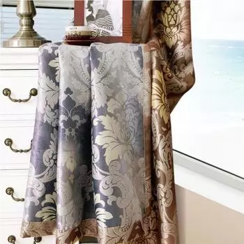 1 шт. Ретро-печать 70-80% затемняющие удобные шторы в европейском стиле для спальни, балкона, окна, шторы для гостиной, серия Nuan W100 x L130cm серый