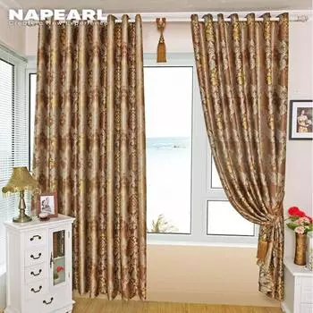 1 шт. Ретро-печать 70-80% затемняющие европейский стиль удобные шторы для спальни балконные оконные шторы для гостиной NAPEARL W100 x L130cm серый