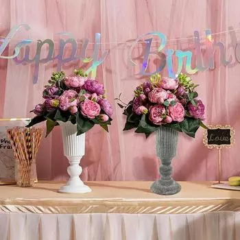 1 шт. ретро прочная свадебная центральная ваза цветочный горшок железная цветочная композиция домашний декор золотой