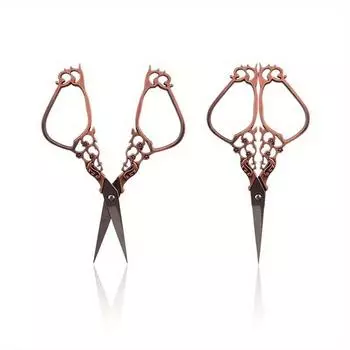 1 шт. Ретро швейные ножницы из нержавеющей стали, винтажные ножницы для вышивки, портновские ножницы, ножницы для ниток, ножницы для пряжи бронзовый