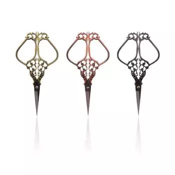 1 шт. Ретро швейные ножницы из нержавеющей стали, винтажные ножницы для вышивки, портновские ножницы, ножницы для ниток, ножницы для пряжи красный