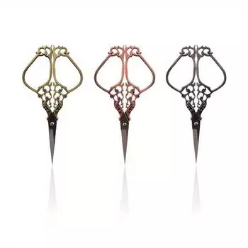 1 шт. Ретро швейные ножницы из нержавеющей стали, винтажные ножницы для вышивки, портновские ножницы, ножницы для ниток, ножницы для пряжи бронзовый