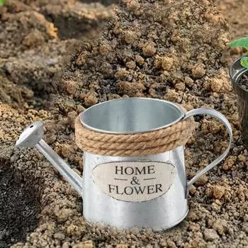 1 шт. Ретро ведро для воды, разбрызгиватель, горшок, железные цветочные горшки, металлическая ваза, украшения для дома и сада, винтажная лейка