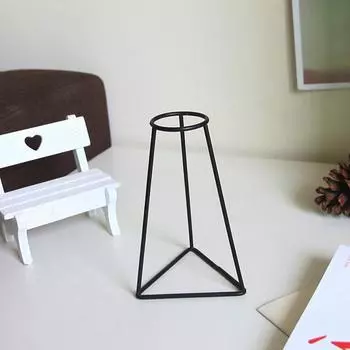 1 шт. Ретро Железная Линия Настольная Ваза Горшок Орнамент Металлический Держатель для Растений Скандинавские Стили Цветок Домашние Украшения чёрный