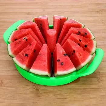1 шт., резак для фруктов из нержавеющей стали, бытовой резак для арбуза, большой разделитель фруктов для дыни зелёный
