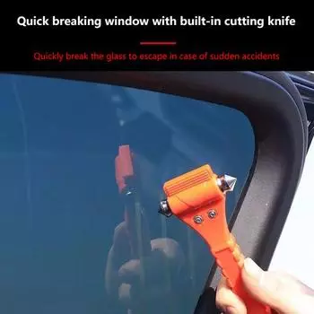 1 шт., резак для ремня безопасности автомобиля, 2 в 1, аварийный пробойник для оконного стекла, спасательные инструменты, молоток для выживания