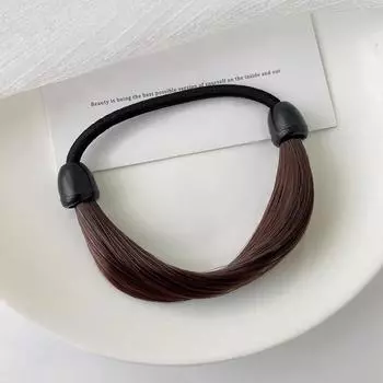 1 шт. резинка для волос, парик с хвостиком, модные высокие хвостики для девочек, аксессуары для волос, видимый объем волос, прямая резинка для волос коричневый