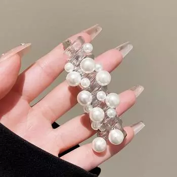 1 шт. резинка для волос в виде телефонного провода конфетного цвета, не повреждает волосы, высокоэластичная резинка, жемчужная заколка