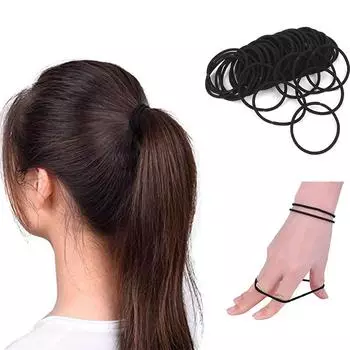 1 шт. резинки для волос, эластичная резинка для волос, черная резинка, нейлон 5pc
