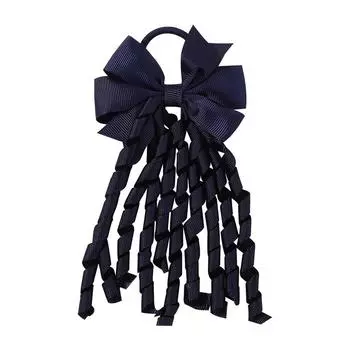 1 шт. Резинки для волос для маленьких девочек, лента гросгрейн, кудрявые бантики для волос коркер, эластичные резинки, держатели для хвостиков для детей, детский подарок