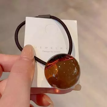 1 шт., резинки для волос Kawaii Fairy Ponytail, корейские прозрачные, цветные, один большой шарик, простая эластичная резинка для волос для девочек